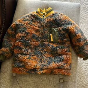 7 For All Mankind Camo Sherpa Coat 18M